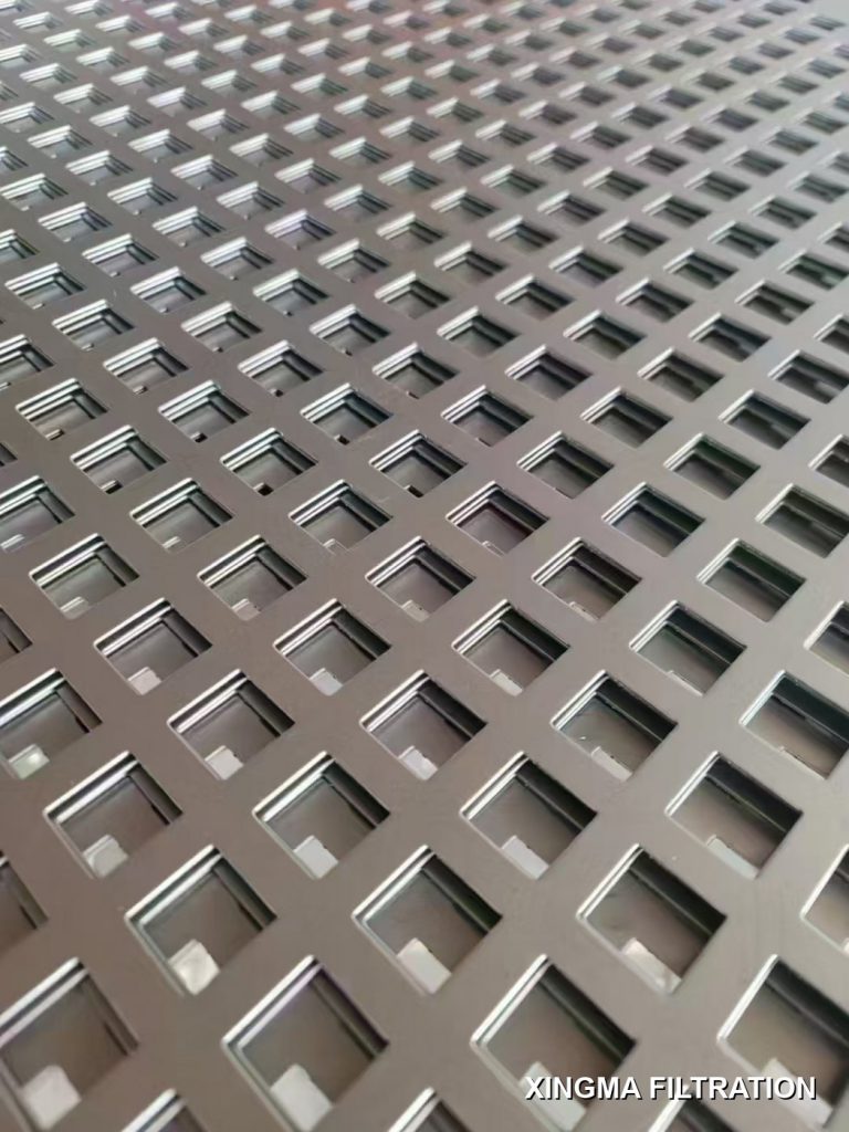 Perforated stainless steel metal sheet